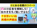 とある母親「エロ広告を規制しろ！女の子をモノ扱いするな！」【VOICEVOX/ずんだもん/WhiteCUL】