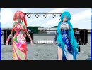 MMD、テト、ミク、計2人、で、米津玄師・地球儀・重音テト・Cover