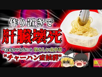 【2008年】大学生「楽だし作り置きしておこ」→5日前のパスタを食べ肝臓が壊4 "チャーハン症候群"『セレウス菌食中毒』【ゆっくり解説】