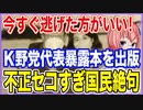 今すぐ逃げた方がいい！命を賭して出版されたK野党代表暴露本！不正がセコすぎて国民絶句！【2023/11/08】