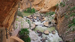 Fixed shot at Caminito del Rey, Andalusia, Spain