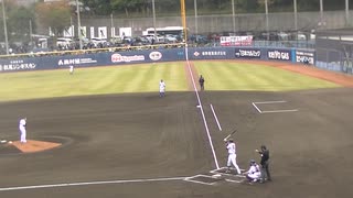 オリックス辻垣高良〜ジャイアンツ保科広一をレフトフライ【プロ野球12球団合同トライアウト2023年11月15日】