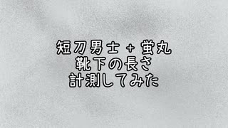 【刀剣乱舞】短刀男士+蛍丸の靴下の長さ調べてみた