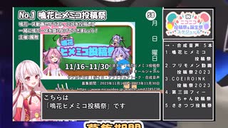 【#ニコニコ投稿祭】1／16『#鳴花ヒメミコ投稿祭』12月第1週のニコニコ投稿祭&誕生祭スケジュールを知ろう【#COEIROINK解説】#AIVOICE #ボイロ #VOICEROID #鳴花ーズ