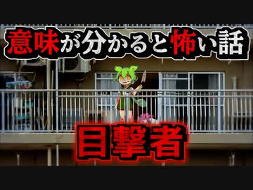 【意味が分かると怖い話】目撃者