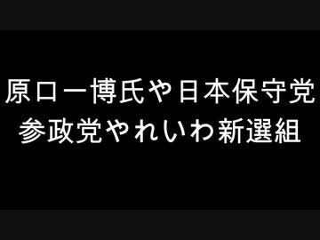 原口一博氏や日本保守党　参政党やれいわ新選組