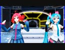 MMD、テト、ミク、計2人、で、じゃあな