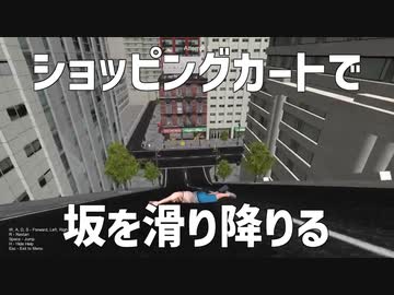 【CART RACER実況】ショッピングカートで坂を滑り降りる遊び