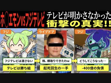 【大戦争】フジテレビ買収劇のすべて　天才起業家がメディアと戦った結果【ずんだもん&ゆっくり解説】