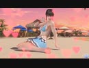 【DoaXvv/ななみ】ポーズ:女の子座り・手の甲で口元を隠す/水着:スイセン
