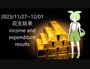 2023/11/27~12/01 １週間の収支結果　FX Weekly income and expenditure result