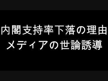 内閣支持率下落の理由　メディアの世論誘導