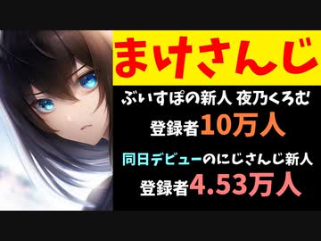 【悲報】ぶいすぽ新人が10万達成するもにじさんじ新人の登録者4.53万人