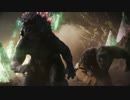 ホモと見る新たな敵を倒すため仲良く疾走するゴジラとコング