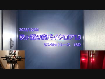 2023年秋ヶ瀬の森バイクロア13_サンセットレース_18位
