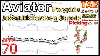 ギター速弾き Guitar Shred Polyphia Jason Richardson Aviator Guitar solo BPM70【Guitar Picking Vol.80】