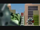 コマ撮り　ガンダム対ザク部隊