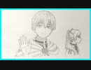 「葬送のフリーレン　ヒンメル 」還暦男がHB鉛筆1本で描いてみた。