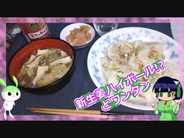 とにかくセイカさんはすぐに飲みたい【新生姜ハイボールにワンタン】