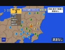 ♒地震ニュース記録♒2023年12月栃木県南部地震　M4.3　60km　最大震度3　茨城県笠間市　桜川市　栃木県宇都宮市　鹿沼市　高根沢町　2023年12月17日14時11分ごろ