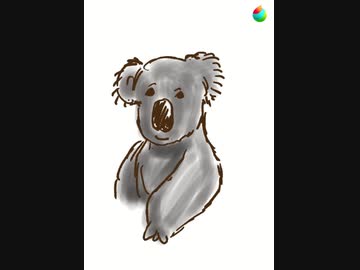 どうぶつイラスト色塗り