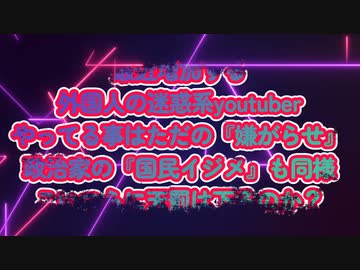『嫌がらせ』をする迷惑系外国人『国民イジメ』をする政治家...