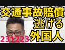 交通事故の賠償から逃げる外国人、泣き寝入りするしかない日本人の実態／職務放棄したデニー知事に代わり国が代執行は史上初／中核派の裁判で飛び交う「ナンセンス」古いｗ一周回っておもろいｗ 231223