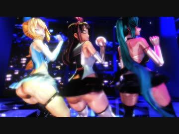 巨尻太ももミライアカリ＋キズナアイ＋神楽すず 尻揺れ　SHAKE IT