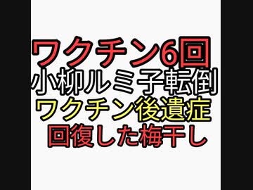ワクチン6回接種済でコロナ脳の小柳ルミ子が転倒して骨折。ワクチン後遺症から回復した梅干し