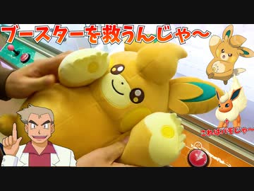 パモットの事をブースターと思い込んでいるオーキド博士のクレーンゲーム