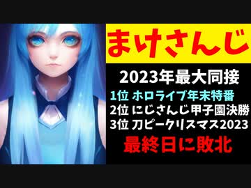 【悲報】にじさんじ、12月31日にホロライブに甲子園の同接記録を破られる