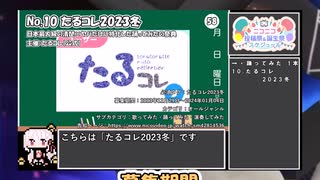 【#ニコニコ投稿祭】10／22『#たるコレ2023冬』2024年1月第1週のニコニコ投稿祭&誕生祭スケジュールを知ろう【#COEIROINK解説】#踊ってみた