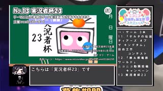 【#ニコニコ投稿祭】13／22『#実況者杯23本選』2024年1月第1週のニコニコ投稿祭&誕生祭スケジュールを知ろう【#COEIROINK解説】#実況プレイ