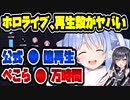 ホロライブ公式と兎田ぺこら、再生数がヤバい　総再生〇億回&2023年最も視聴された女性配信者へ