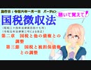 聴いて覚えて！　国税徴収法　第二章　国税と他の債権との調整　第三節　国税と被担保債権との調整　を『VOICEROID2 桜乃そら』さんが　音読します（施行日　  令和六年一月一日　バージョン）