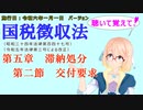 聴いて覚えて！　国税徴収法　第五章　滞納処分　第二節　交付要求　を『VOICEROID2 桜乃そら』さんが　音読します（施行日　  令和六年一月一日　バージョン）