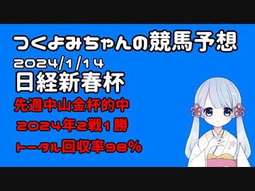 【2024日経新春杯】つくよみちゃんの競馬予想1/14