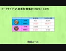 【アークナイツ】必要素材数-2023/11/07
