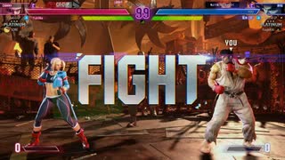 ストリートファイター6　プレイ動画　キャミィVS隆(自分)