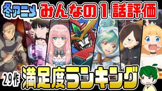 冬アニメ１話満足度ランキング【みんなの新作評価】２０２４年
