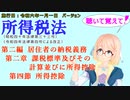 聴いて覚えて！　所得税法　第二編　居住者の納税義務　第二章　課税標準及びその計算並びに所得控除　第四節　所得控除　を『VOICEROID2 桜乃そら』さんが　音読します（施行日　  令和六年一月一日版