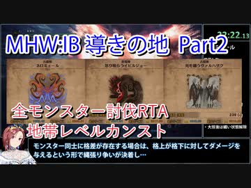 【MHW：IB】導きの地最大レベル全モンスター討伐RTA　ハンマー　4：39：51　part2