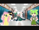 Zundamon and fluttershy and Milky Way are at baldi basic