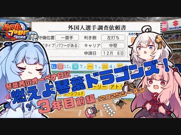 【パワプロ2022】琴葉茜のオーペナ日記『燃えよ琴葉ドラゴンズ！』03年目_前編(2025開幕～)