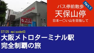 ST125 ep43　バス停前散歩：天保山停1～日本一○い山を目指して～　＠大阪市港区・大阪シティバス【大阪メトロターミナル駅完全制覇の旅】