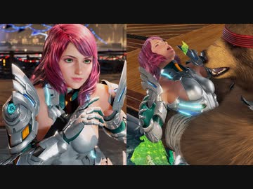リョナ 鉄拳8 アリサにベアハッグ・ロメロスペシャル等