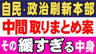 自民党の政治刷新本部による中間取りまとめ案