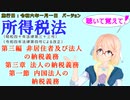 聴いて覚えて！　所得税法　第三編　非居住者及び法人の納税義務　第三章　法人の納税義務　第一節　内国法人の納税義務　を『VOICEROID2 桜乃そら』さんが　音読します。施行日　令和六年一月一日版