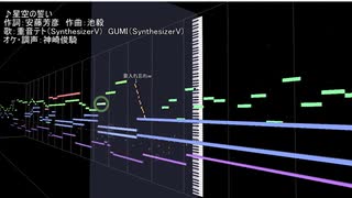 星空の誓いを重音テトとGUMI（SynthesizerV)に歌ってもらいました。