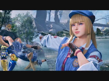 [鉄拳8 RYONA]飛鳥コスのリリにキングがジャイアントスイング